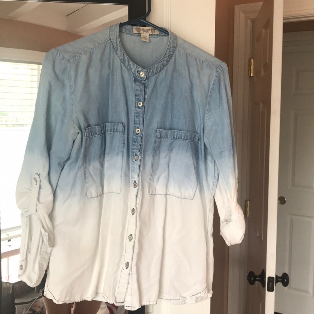 Faded button up